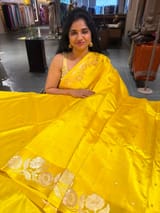 Yellow Poona Silk Saree