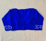 Royal Blue pure gajji silk bandhini Saree