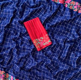 Mysore Silk Saree with petitepoint embroidery S62109