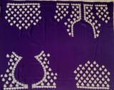 Dark Brinjal Color Pure Satin Saree with Heavy Handwork SS50617