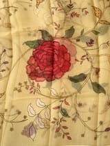 Pastel Yellow Banarasi Chiniya Silk 3-pc Suit set : SS62J08