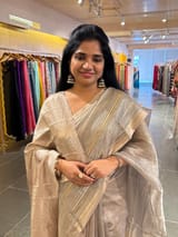 Earthy Tone Handloom Tissue Saree