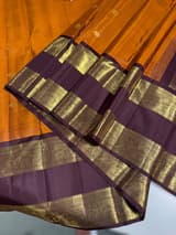 Light Rust Orange and Winish Brown Vintage Kanchipuram Gap border Saree SS50175