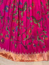 Rani Pink allover Pure Paithani stitched lehanga : S62F138