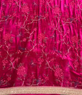 Pink crepe Silk Saree