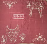 Brick Red Pure Organza Saree with heavy intricate Handwork DSCL044