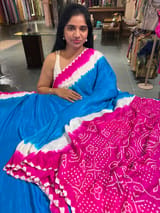 Pure gajji silk saree Rai bandhej Saree SS50524