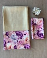 Ivory kanchi Brocade Saree with printed border SS50500