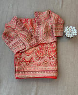Orange Designer Printed Crepe Silk Saree