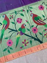 Violet Pure Paithani lehanga : S62F133