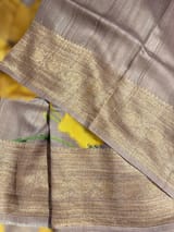 Light Brown Printed Banarasi Tussar Saree