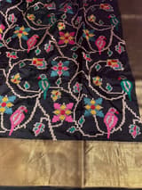 Black Kanjeevaram soft silk with embroidery SS50126
