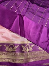 Pastel Pink Poona Silk Saree