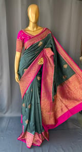 Pure handloom Banarasi Tussar Saree