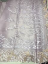 Lilac Organza saree with heavy embroiderey SS50552