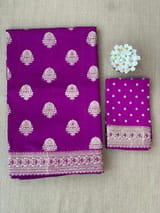 Purple Designer Banarasi Silk Saree