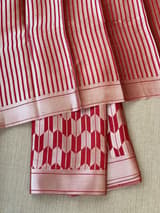 Red Banarasi chinia brocade saree SS5095