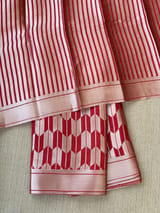 Red Banarasi chinia brocade saree SS5095