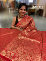 Red Banarasi Brocade Katan silk Saree : D62127