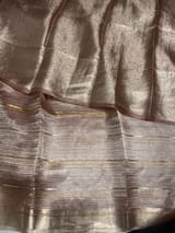 Pastel Pink Handloom Tissue Saree SS50386