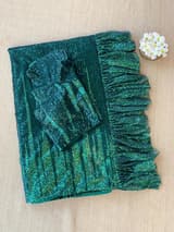 Georgette sequence saree with stitched blouses