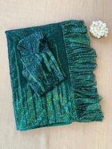 Georgette sequence saree with stitched blouses