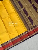 Yellow vintage kanjeevaram saree S62F154