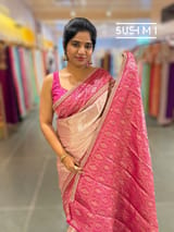 Pastel Pink Tissue fusion Saree : S62107