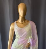 Multi colour Georgette Saree with handwork