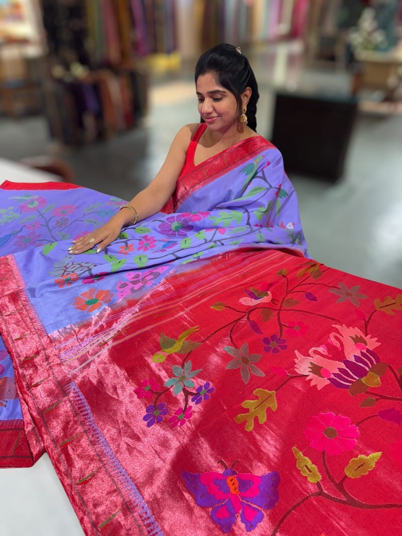 Pure Handloom Allover Pythani Saree