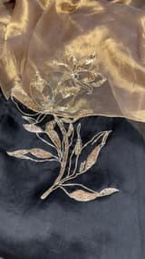 Gold Tissue Designer Hand work Saree SS50231