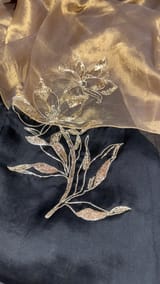 Gold Tissue Designer Hand work Saree SS50231