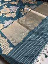 Forest Green Ektara Banarasi Designer Silk Saree