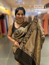 Black Banarasi Brocade Katan silk Saree : S62124