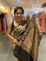 Black Banarasi Brocade Katan silk Saree : S62124