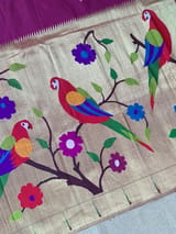Wine Pure Paithani lehanga : S62F131