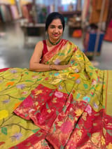 Pure Handloom Real Zari Kota Paithani Saree