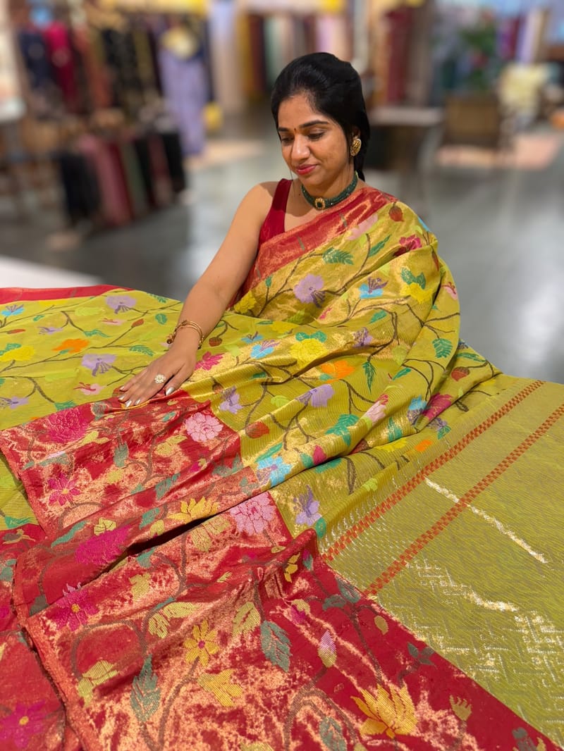 Pure Handloom Real Zari Kota Paithani Saree