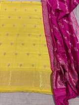 Pure handloom munga silk suit set with heavy dupatta SS50591
