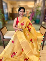 Organza with embroidery