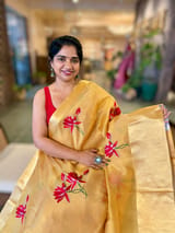 Organza with embroidery