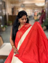 Ivory Kanchi Soft Silk with beautiful Handpainted style Skirt Border Print SS50504