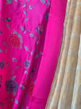 Designer Pure Handloom Gold tissue saree with kanchi petite point work blouse SS50448