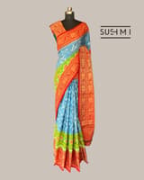Pure Handloom Twill Ikkath Kanchi Saree SS50563
