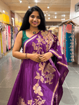 Majenta Designer Banarasi Silk Saree