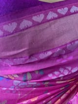 Pink Real Zari Jamdani Saree