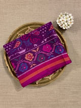 Purple and Pink Combo Patan Patola Saree with Unique concept body and Border SS50351