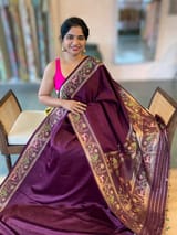 Wine Designer Mashru Silk Saree SS50576