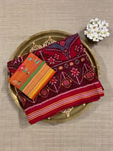 Multi Color Six Figure Patan Patola Saree
