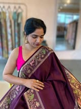 Wine Designer Mashru Silk Saree SS50576